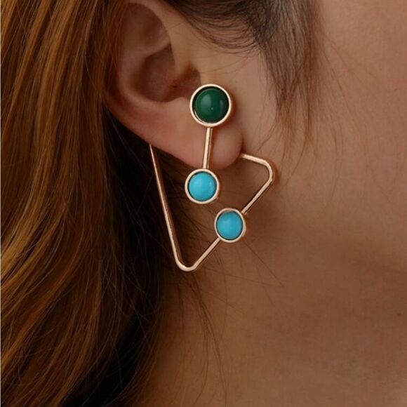 Geo dangle earrings M861 - Picture 1 of 6